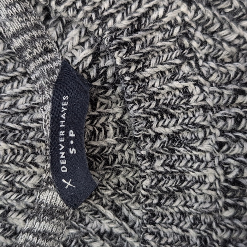 Denver Hayes Heathered Grey & White Cotton Crew neck Pullover Sweater Size Small - Picture 4 of 9